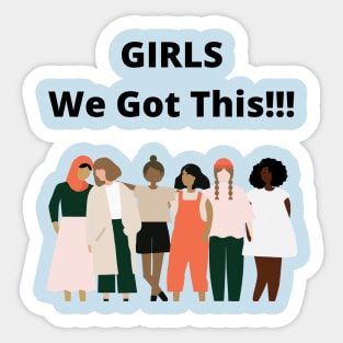 Girls, We rock!! Sticker